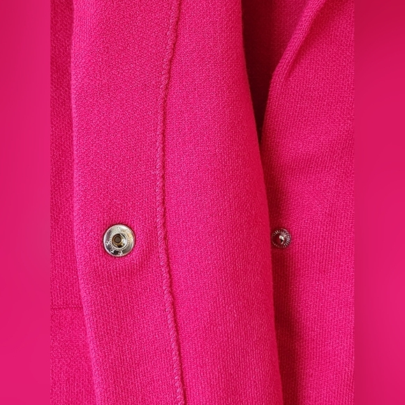 ELLA RAFAELLA Plus Size Relaxed Sweater Blazer Hot pink, 1X - Picture 7 of 8